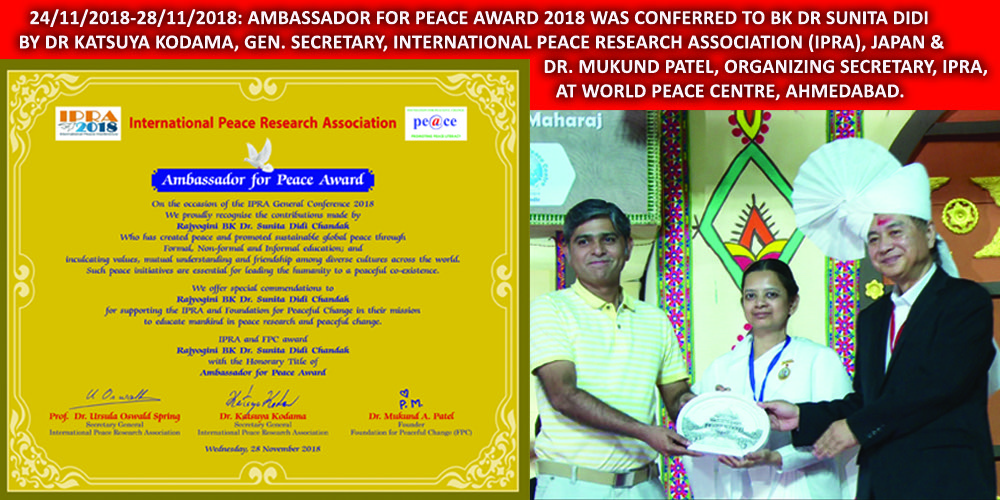 AMBASSADOR FOR PEACE AWARD